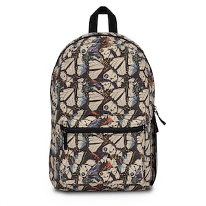 Butterfly Boho Backpack | Eco-Friendly School Bag | Travel Tote | Unique Gift for Nature Lovers, Back to School, Everyday Use, Cute Backpack