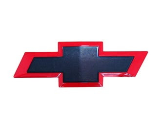 Front & Tailgate Bowtie Overlay Emblem For 2016-2019 Chevy Silverado 1500 - Black Metal Flag Design