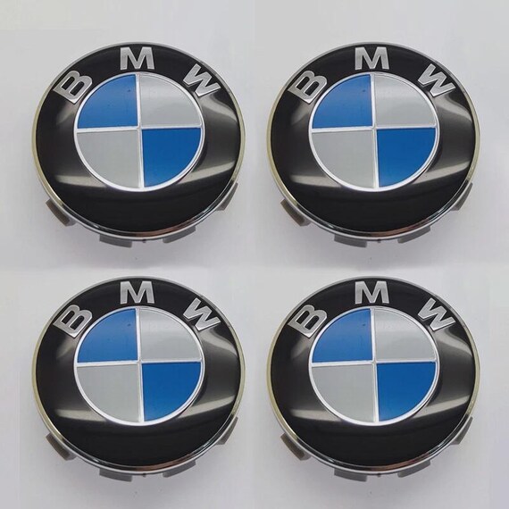 4x 68mm BMW Wheel Center Hub Caps – Glossy Blue Logo Badge For Rims (Easy Install)