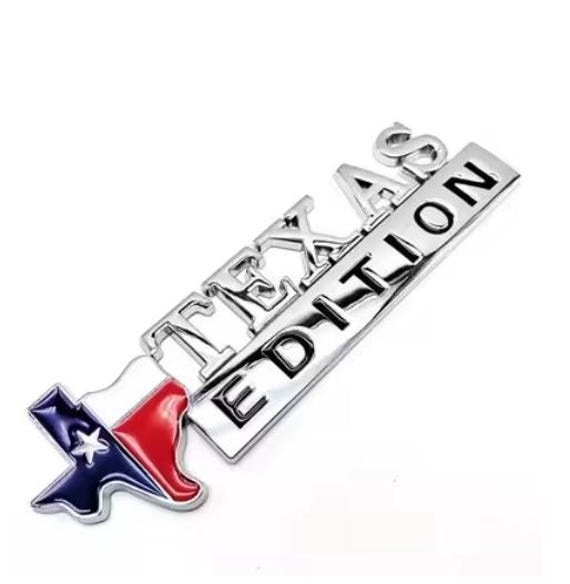 2-Pack Chrome Lone Star Texas Edition Car Trunk Emblem Badge Decal Sticker