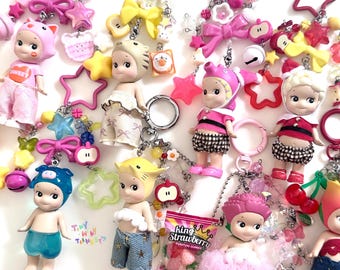 Handmade Sonny Angel Beaded Keychain | Authentic Figurine Charm