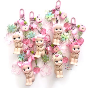 sonny angel hanami cherry blossom sakura beaded keychain