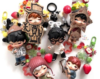 Hirono nyckelring med pärlberlocker och tredje droppe
