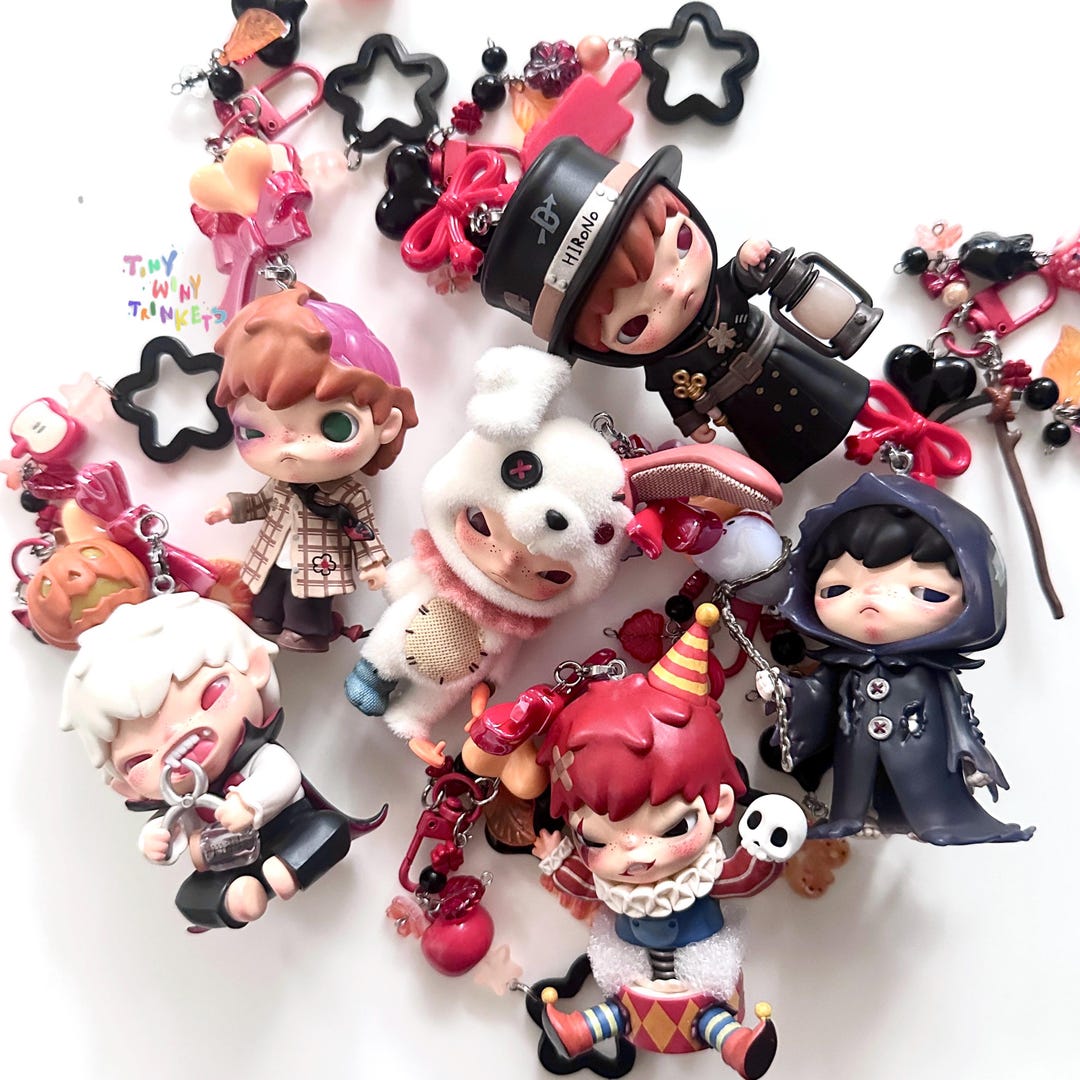 Hirono Monsters' Carnival Series Beaded Charm Keychain - Etsy