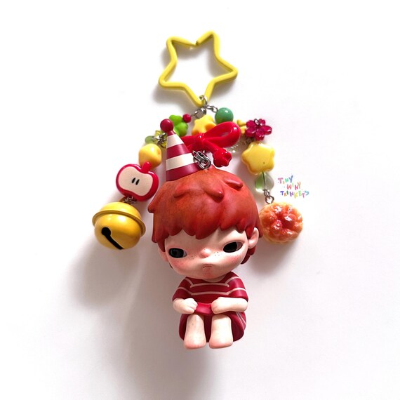 Hirono Second Drop Beaded Charm Keychain - Etsy