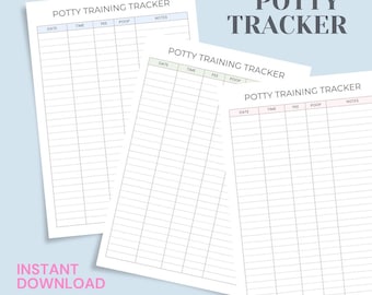 Printable Potty Training Tracker: Minimalist Chart (Digital Download)