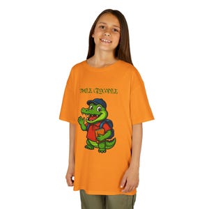Crocodile Character Kids Tee, Fun Graphic Shirt for Boys Girls, Perfect for Birthdays, Playdates, Gift for Children