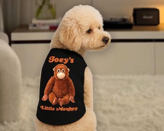 Custom Emotional Support Pet Tank Top For Pet Owner Gift: Personalized Punch Monkey Plush Dog Clothes For Small Dogs, Large Dogs
