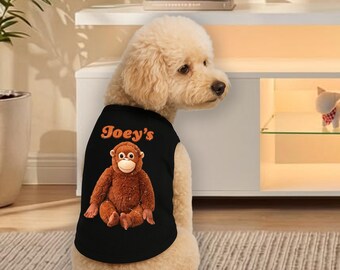Custom Emotional Support Pet Tank Top For Dog Lovers: Personalized Punch Monkey Plush Dog Clothes