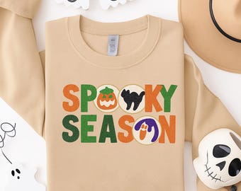 Retro-Halloween-Sweatshirt mit Zuckerkeksen: Gruseliges Saison-Shirt