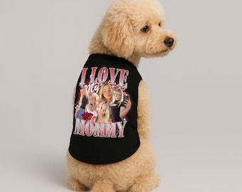 Personalized Bootleg Pet Shirt: Custom Bling Bootleg Dog Shirt, Birthday Gifts For Dog Mom