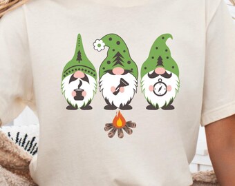 Camping Gnomes Shirt, Unisex Camping T-Shirt, Funny Camper Gift, Camper Tshirt, Camping Squad Tee, Camping With My Gnomes, Camping Lover Top