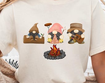 Camping Gnomes Shirt, Matching Camping T-Shirt, Funny Camper Gift, Camper Tshirt, Camp Squad Tees, Camping With My Gnomes, Camping Lover Top