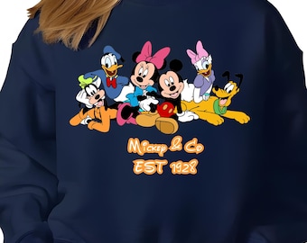 Mickey & Co Est 1928 Shirt, Disney 2025 Vacation Tshirt, Mickey And Friends Hoodie, Minnie Mouse Tee, Family Trip Sweatshirt, Disneyland Top