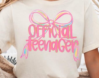 Preppy Official Teenager Shirt, 13th Birthday T-Shirt, Teenage Birthday Girl Gift, Teenage Birthday Party Sweatshirt, Thirteen Birthday Gift