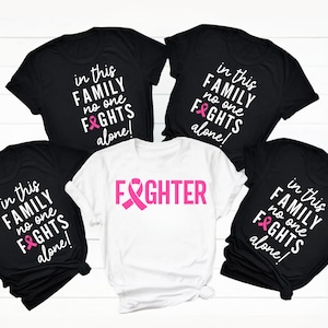 In This Family No One Fights Alone, Breast Cancer Awareness Sweatshirt, Pink Ribbon Shirt, Fighter Hoodie