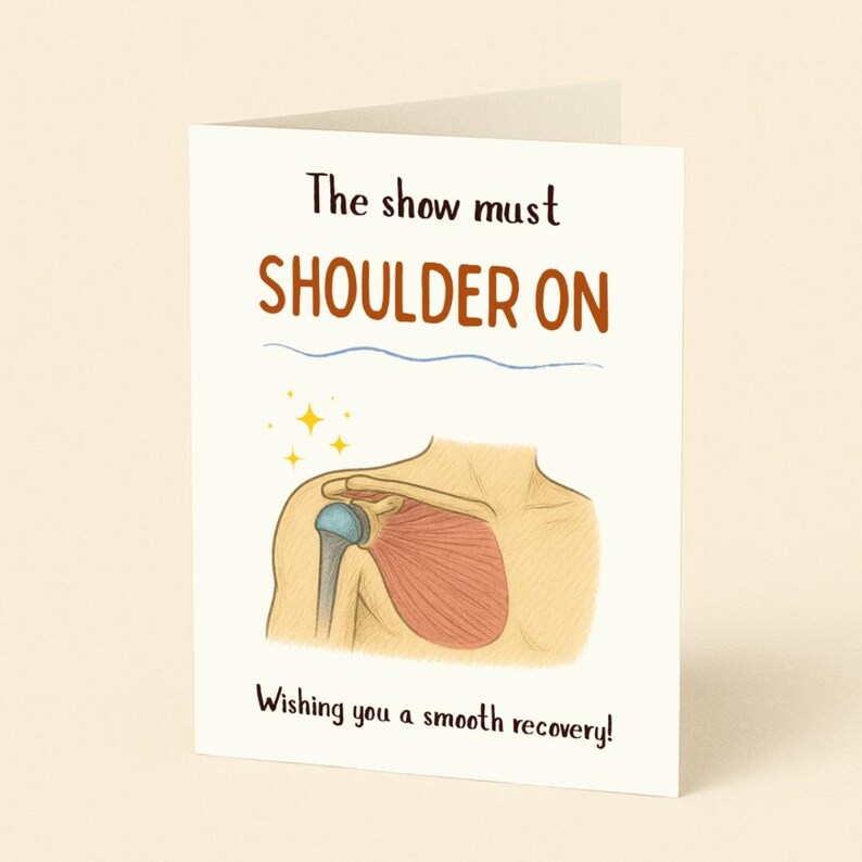 Funny Shoulder Surgery Card: Shoulder On! (PDF & PNG Digital Download ...