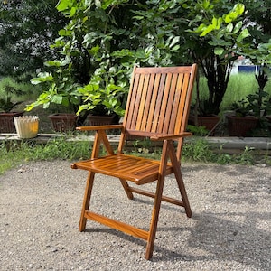 Norma Folding Chair, Wooden Folding Arm Chair, Reclaimed Teak Wood Folding Chairs, Camping Chair, Arm Chair, Set
