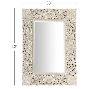 Luxury full length mirror frame, Handmade wooden mirror, wall carved mirror, Hand carved wooden mirror,Silver white color Vintage mirror