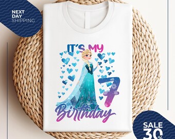 It's My Birthday Elsa | Princess Birthday Shirt | Elsa Olaf theme Party | Princess shirt for kids | Gift Birthday Shirt | Elsa Family Tee