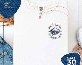 Comfort Colors® Daily Shitstorm Survivors Club Shirt | Funny Mental Heath Shirt | Sarcastic Self Care Shirt | Sarcastic Gift | Funny Graphic