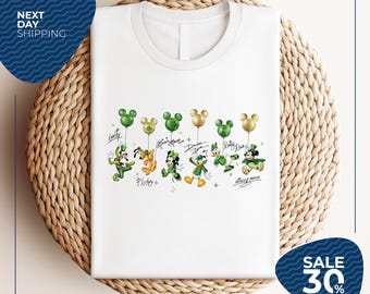 Mickey and Friends St Patrick's Day Shirt | Disney Happy Patrick's Day Shirt | Mickey St Patricks Shirt | Disneyland Lucky Irish Matching