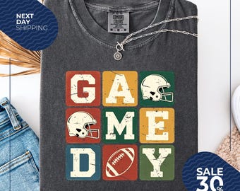 Comfort Colors® Football Season Game Day Shirt | Football Mom Shirt | Football Fall Season Tee | Sports Mom Tee | Game Day Shirt
