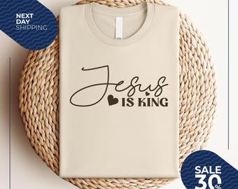 Jesus Is King | Minimalistic Christianity | Christianity Shirt | Trendy Christian Shirt | Boho Christian Shirt | Christianity Gift | Faith