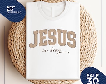 Jesus Is King | Minimalistic Christianity | Christianity Shirt | Trendy Christian Shirt | Boho Christian Shirt | Christianity Gift | Faith