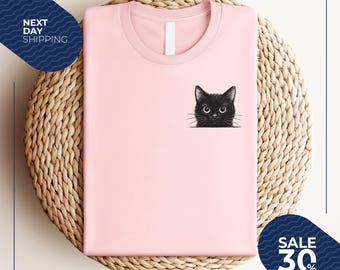 Black Cat T-Shirt | Black Cat Gifts | Cat Mom | Cat T Shirt | Cute Kitty | Cat Halloween Shirt | Pet Shirt | Cat Shirt For Women | Cat Tee
