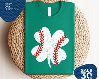 St Patrick's Day Baseball Shamrock Shirt | Irish Tee | St Paddys Day | lucky shirt | Baseball Lover gift
