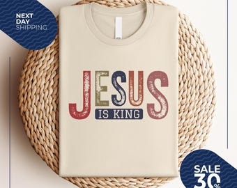 Jesus Is King | Minimalistic Christianity | Christianity Shirt | Trendy Christian Shirt | Boho Christian Shirt | Christianity Gift | Faith