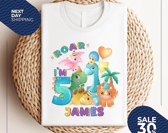 Dinosaur Birthday shirt | Dinosaur personalized birthday shirt | Dino birthday shirt | Dinosaur family matching shirts | t-rex birthday boy
