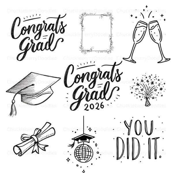 Graduation Line Art - Etsy