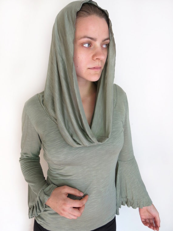 long cowl neck sweatshirt