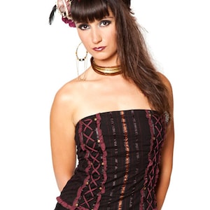 Women&#39;s Corset Top - Black - Small