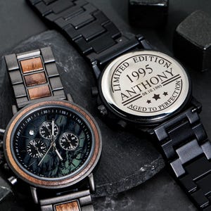 30th Birthday Gift for Men,Personalized Wooden Watch,Engraved Wood Watch,in the Year 1995 Birthday Gift for Men,Birthday Gifts For Him