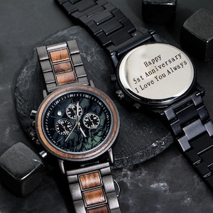 5st Anniversary Gift for Boyfriend,Engraved Mens Watch,Personalized Watch,Gift for Him,Mens Gift,Gift for Boyfriend,Couples Gifts