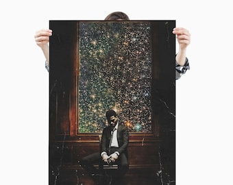 Póster vertical mate de lujo de Kid Cudi - El hombre en la luna 2