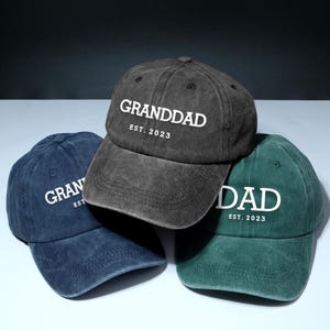 Custom Embroidered Grandad Hat/Vintage Baseball Hat/Gift for New Grandpa/Pregnancy Announcement/Fathers Day Gift/Birthday Gift for Dad