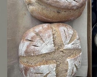 Sourdough Bread Baking Kit with Banneton Baskets | 9” Round & 10” Oval Proofing Set with Whisk, Lame, Scrapers, Liners, Baking Tools