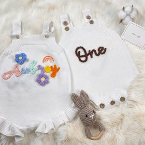 Newborn Baby Romper,Personalized Baby Name Romper,Baby Summer Bodysuit, First Birthday Outfit, Custom Gift for Baby Girl