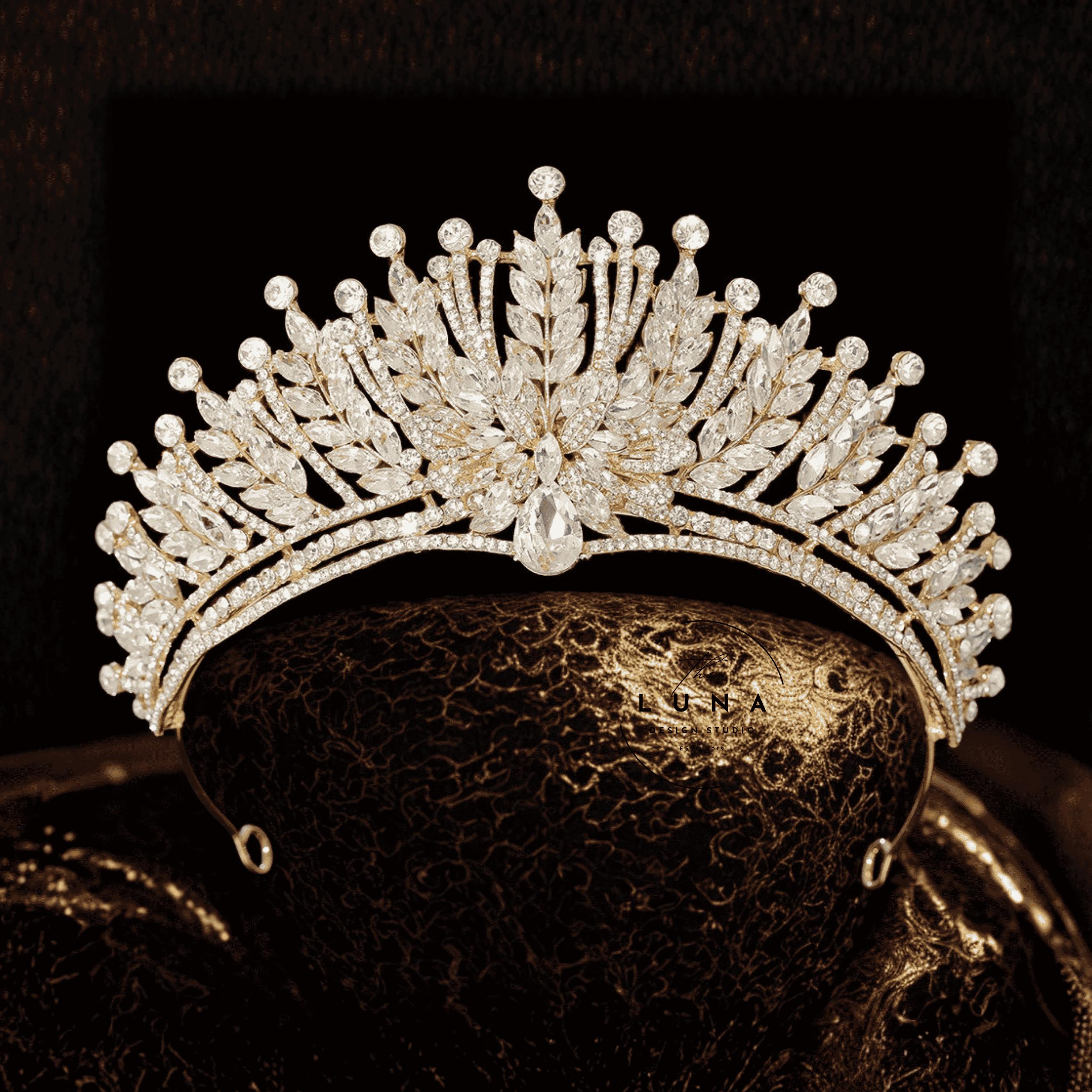 Bridal Pageant Tiara Crown Rhinestone Headpiece USA Made Miss Texas Adult Vintage Pageant Tiara - Etsy main image 3