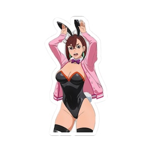 Sexy Bunny Girl Kiss-Cut Stickers, Kawaii Anime Decals, Cute Laptop Sticker Pack, Bunny Ears Halloween Anime Merch, Egirl Aesthetic, Manga
