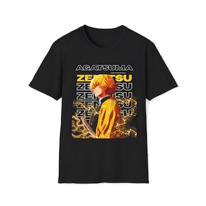 Zenitsu Agatsuma T-Shirt  Demon Slayer Anime Shirt  Thunder Breathing Lightning Tee  Otaku Streetwear Gift