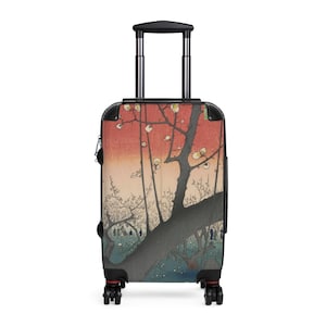 Travel Suitcase with Art Design, Stylish Luggage, Vacation Bag, Gift for Travelers, Unique Carry-On, Hiroshige, Ukiyo-e, Japan