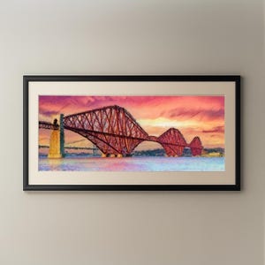 Forth Bridge – Limited Edition 8x20&quot; Unframed Print
