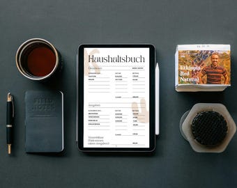Minimalistisches Haushaltsbuch / Budgetplaner – Finanzen organisieren (PDF, A4, Digital Download)