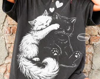 Gato de semitono vintage, gatito de San Valentín PNG SVG