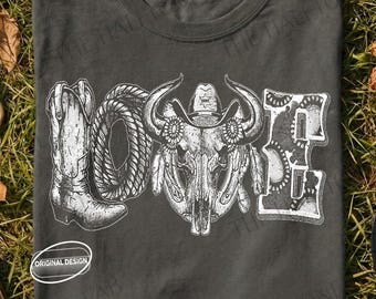 Amor occidental semitono PNG SVG, arte de San Valentín vaquero